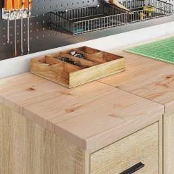 vidaXL Armoires de garage 2 pcs chêne sonoma bois d'ingénierie