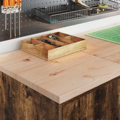 vidaXL Armoires de garage 2 pcs chêne fumé bois d'ingénierie