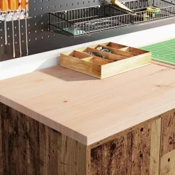 vidaXL Armoires de garage 2 pcs bois d'ingénierie