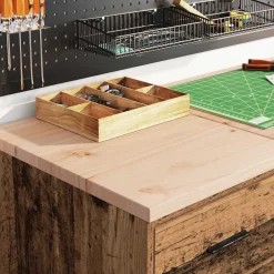 vidaXL Armoires de garage 2 pcs bois d'ingénierie