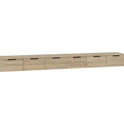 Étagères-vidaXL Armoires murales 2 pcs Chêne sonoma 102x30x20 cm Ch&ecirc;ne sonoma