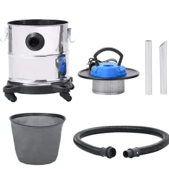 vidaXL Aspirateur à cendres et filtre HEPA 1200W 20 L Acier inoxydable