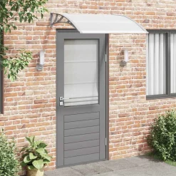 vidaXL Auvent de porte Gris 120 x 100 cm PC