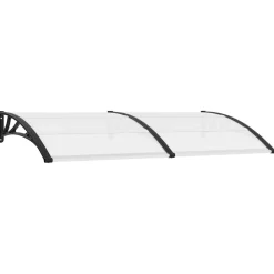 vidaXL Auvent de porte Noir 200 x 100 cm PC