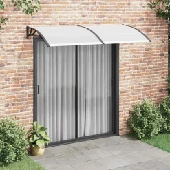 vidaXL Auvent de porte Noir 200 x 100 cm PC