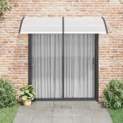 vidaXL Auvent de porte Noir 200 x 100 cm PC