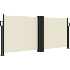 vidaXL Auvent latéral rétractable crème 100x600 cm