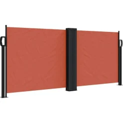 Pelouses & Jardins-vidaXL Auvent latéral rétractable terre cuite 100x600 cm Couleur terre cuite