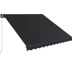 Pelouses & Jardins-vidaXL Auvent manuel rétractable 300x250 cm Anthracite