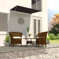 Pelouses & Jardins-vidaXL Auvent rétractable 150x150 cm Anthracite