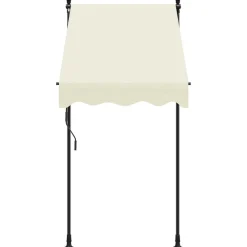 vidaXL Auvent rétractable crème 100x150 m tissu et acier