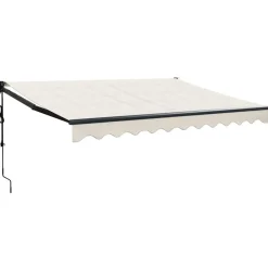 Pelouses & Jardins-vidaXL Auvent rétractable automatique crème 3x2,5 m Cr&egrave;me
