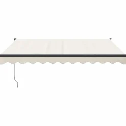 Pelouses & Jardins-vidaXL Auvent rétractable automatique crème 3x2,5 m Cr&egrave;me
