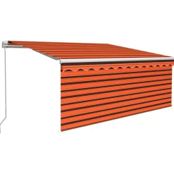 vidaXL Auvent rétractable manuel avec store 3x2,5 m