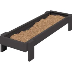 Articles Pour Animaux De Compagnie-vidaXL Bac de nourrissage pour poules 80 x 28 x 13.5 cm Noir