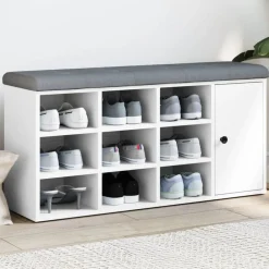 vidaXL Banc à chaussures 102x32x50 cm bois d'ingénierie