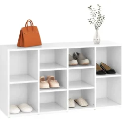 vidaXL Banc à chaussures 103x30x55 cm Bois d’ingénierie