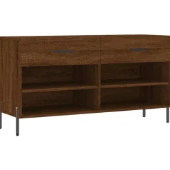 vidaXL Banc à chaussures chêne marron 102x35x55 cm bois d'ingénierie