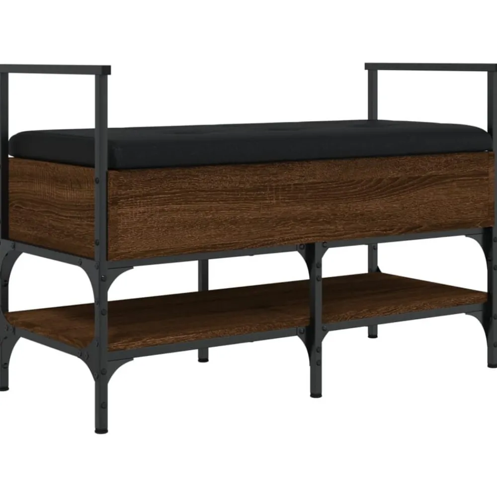 Bancs-vidaXL Banc à chaussures chêne marron 85,5x42x57,5cm bois d'ingénierie Chêne marron