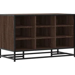 vidaXL Banc à chaussures chêne marron bois d'ingénierie et métal