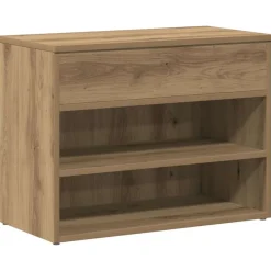 Produits Ménagers-vidaXL Banc à chaussures chêne artisanal 60x30x45 cm bois d'ingénierie ch&ecirc;ne artisanal