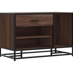 Bancs-vidaXL Banc à chaussures chêne marron bois d'ingénierie et métal Chêne marron