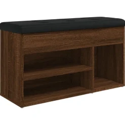 vidaXL Banc à chaussures chêne marron 82x32x45,5 cm bois d'ingénierie