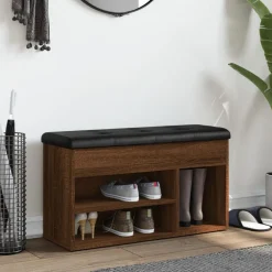 vidaXL Banc à chaussures chêne marron 82x32x45,5 cm bois d'ingénierie