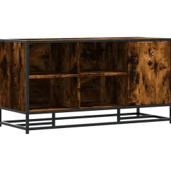 Bancs-vidaXL Banc à chaussures chêne fumé bois d'ingénierie et métal Ch&ecirc;ne fumé