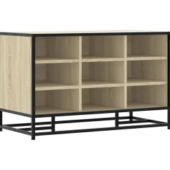 Bancs-vidaXL Banc à chaussures chêne sonoma bois d'ingénierie et métal Ch&ecirc;ne sonoma