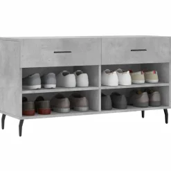 vidaXL Banc à chaussures 102x35x55 cm bois d'ingénierie