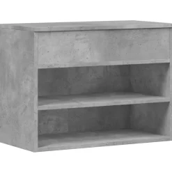 vidaXL Banc à chaussures 60x30x45 cm Bois d’ingénierie