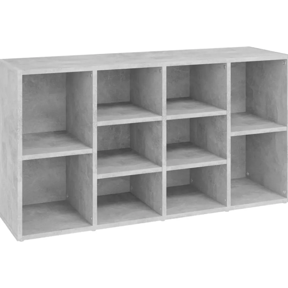 Produits Ménagers-vidaXL Banc à chaussures 103x30x55 cm Bois d’ingénierie Gris béton