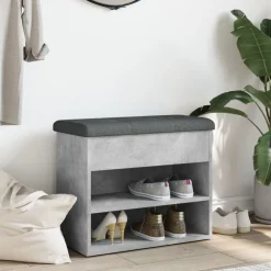 vidaXL Banc à chaussures 62x32x50 cm bois d'ingénierie