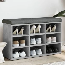 vidaXL Banc à chaussures 82x32x50 cm bois d'ingénierie