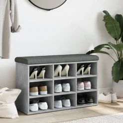 vidaXL Banc à chaussures 82x32x50 cm bois d'ingénierie