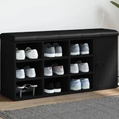 vidaXL Banc à chaussures 102x32x50 cm bois d'ingénierie