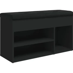 vidaXL Banc à chaussures 82x32x45,5 cm bois d'ingénierie