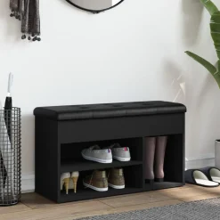 vidaXL Banc à chaussures 82x32x45,5 cm bois d'ingénierie
