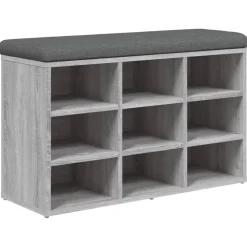 vidaXL Banc à chaussures 82x32x50 cm bois d'ingénierie