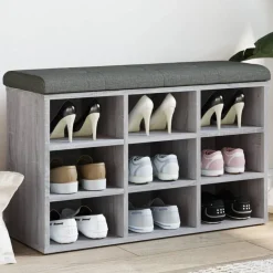 vidaXL Banc à chaussures 82x32x50 cm bois d'ingénierie