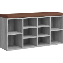 vidaXL Banc à chaussures 103x30x48 cm Bois d'ingénierie