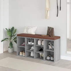 vidaXL Banc à chaussures 103x30x48 cm Bois d'ingénierie