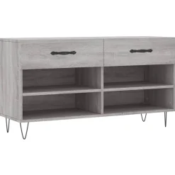 vidaXL Banc à chaussures 102x35x55 cm bois d'ingénierie