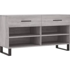 vidaXL Banc à chaussures 102x35x55 cm bois d'ingénierie
