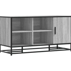Bancs-vidaXL Banc à chaussures bois d'ingénierie et métal Sonoma gris