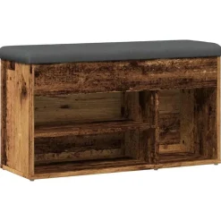 vidaXL Banc à chaussures 82x32x45,5 cm bois d'ingénierie