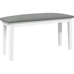 vidaXL Banc 90 cm blanc bois massif caoutchouc