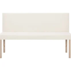 vidaXL Banc 139,5 cm Crème Similicuir