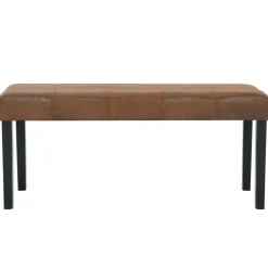 Bancs-vidaXL Banc 106 cm Similicuir daim Marron